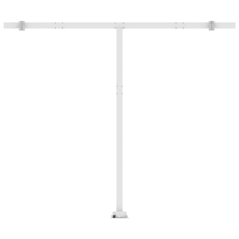 vidaXL sárga-fehér automata póznás napellenző 350 x 250 cm