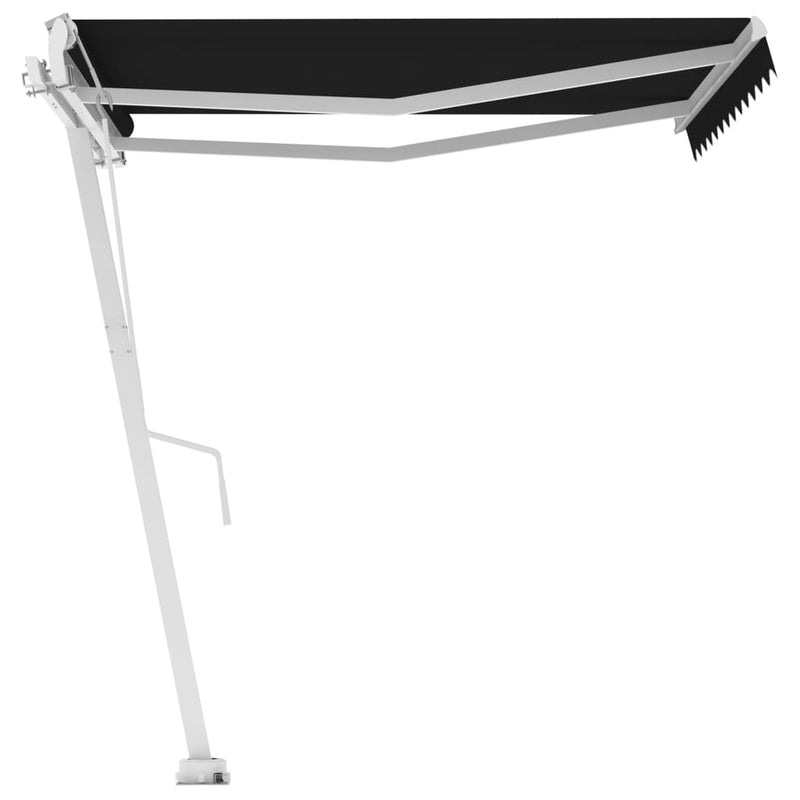 vidaXL antracitszürke automata póznás napellenző 350 x 250 cm