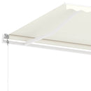 vidaXL krémszínű automata póznás napellenző 400 x 300 cm