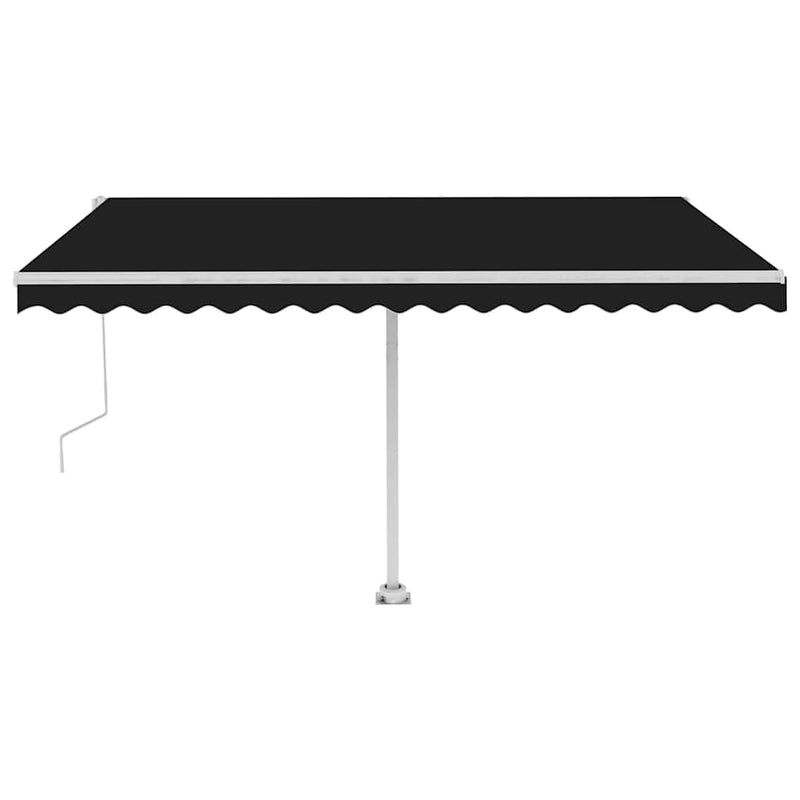 vidaXL antracitszürke automata póznás napellenző 400 x 300 cm
