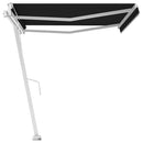 vidaXL antracitszürke automata póznás napellenző 400 x 300 cm