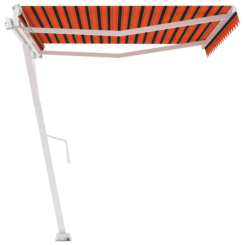 vidaXL narancssárga és barna automata póznás napellenző 400 x 300 cm