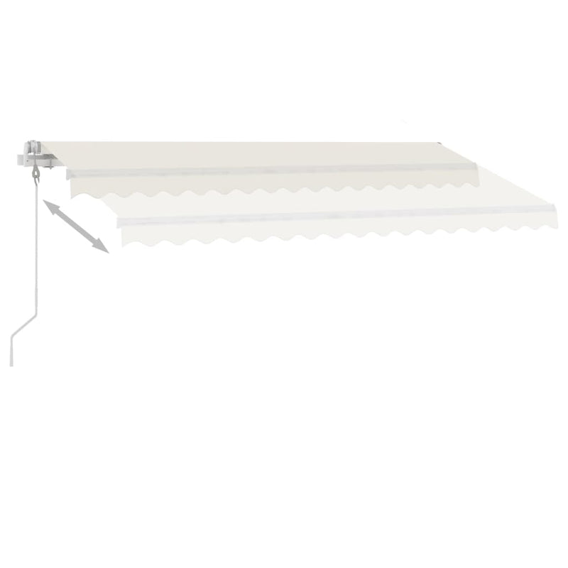 vidaXL krémszínű automata szélérzékelős és LED-es napellenző 400x300cm