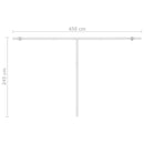 vidaXL narancs-barna kézzel kihúzható póznás napellenző 450 x 300 cm