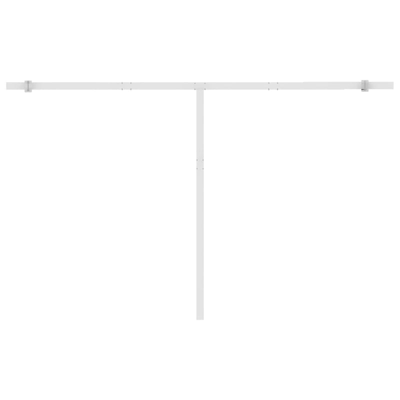 vidaXL sárga-fehér automata póznás napellenző 450 x 300 cm