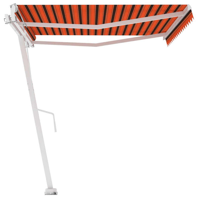 vidaXL narancssárga-barna automata póznás napellenző 450 x 300 cm