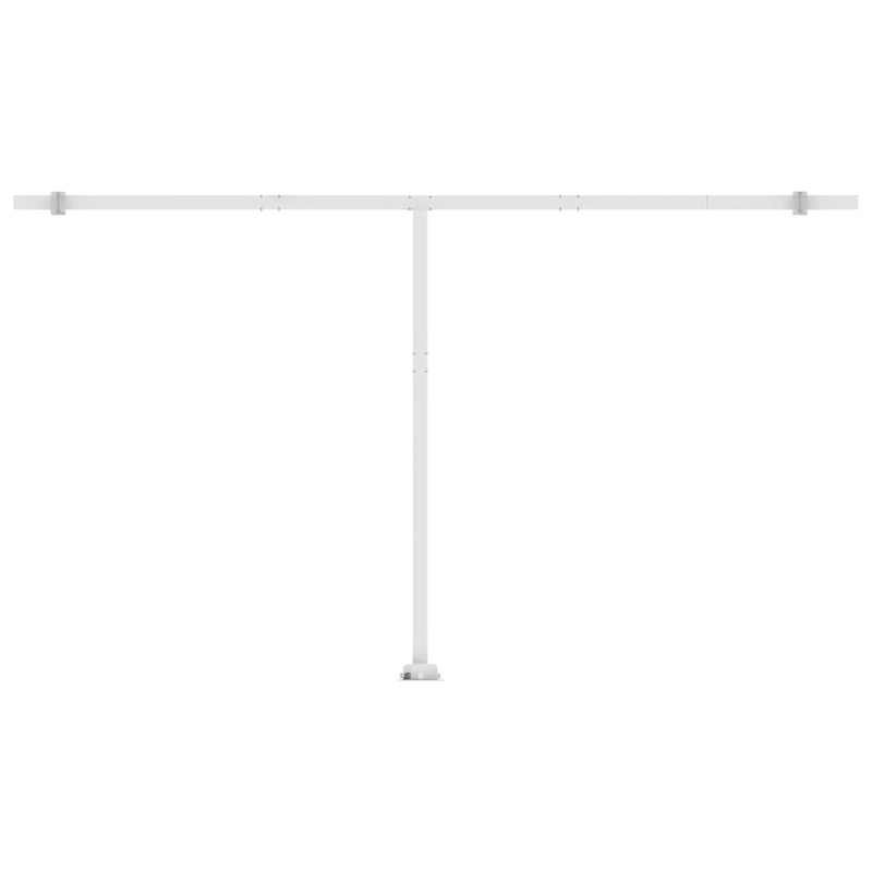 vidaXL sárga-fehér automata póznás napellenző 500x300 cm