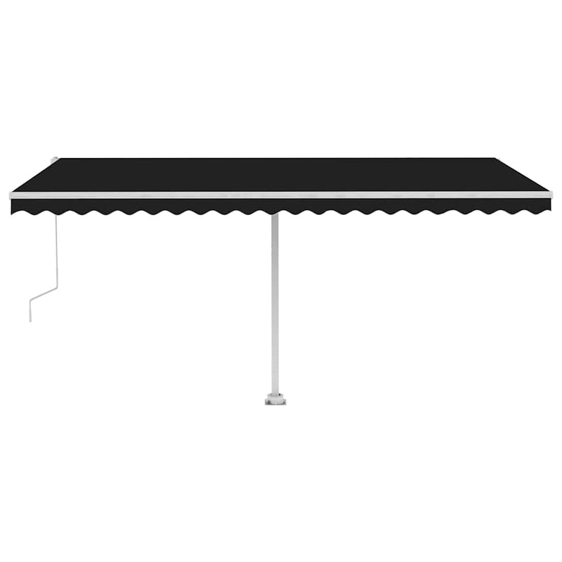 vidaXL antracitszürke automata póznás napellenző 500x300 cm