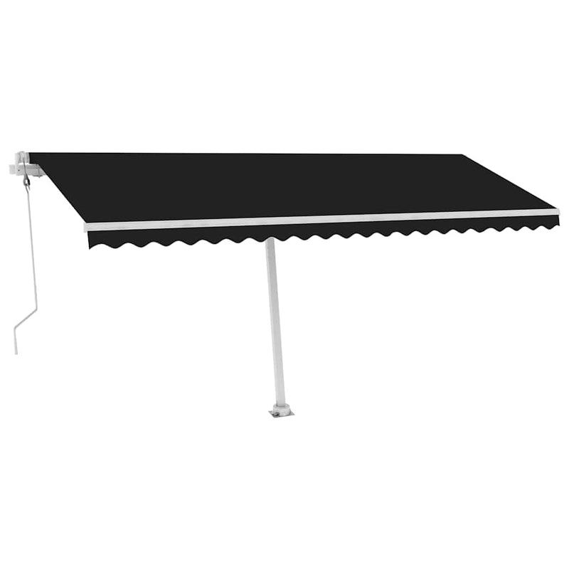 vidaXL antracitszürke automata póznás napellenző 500x300 cm