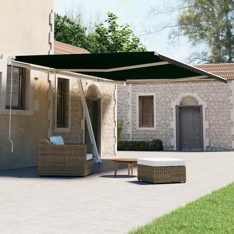 vidaXL antracitszürke automata póznás napellenző 500x300 cm