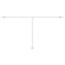 vidaXL krémszínű kézzel kihúzható póznás napellenző 600 x 300 cm