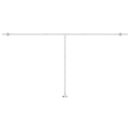 vidaXL sárga és fehér kézzel kihúzható LED-es napellenző 600x300 cm