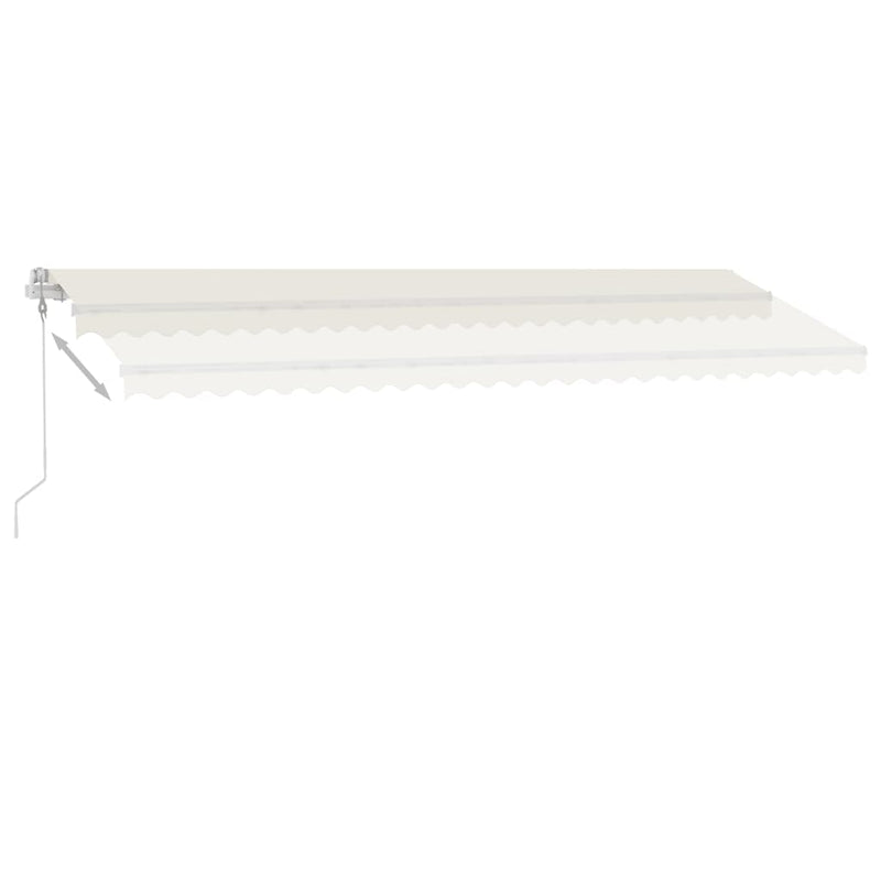 vidaXL krémszínű automata szélérzékelős és LED-es napellenző 600x300cm