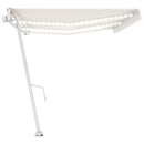 vidaXL krémszínű automata szélérzékelős és LED-es napellenző 600x300cm