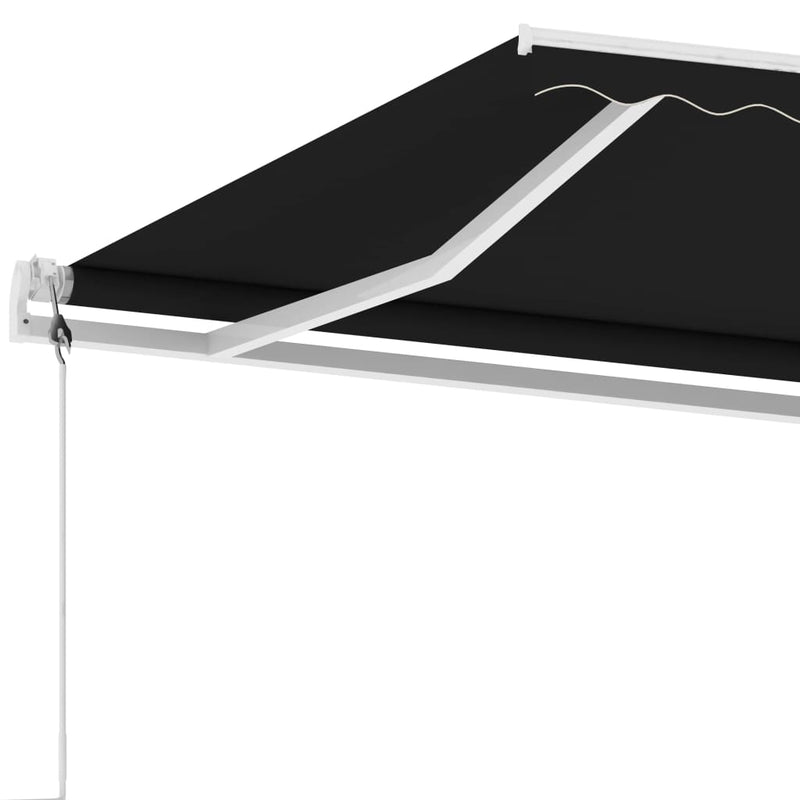 vidaXL antracitszürke automata póznás napellenző 400 x 350 cm