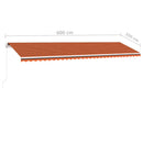 vidaXL Manuális Napernyő 6 x 3,5 m