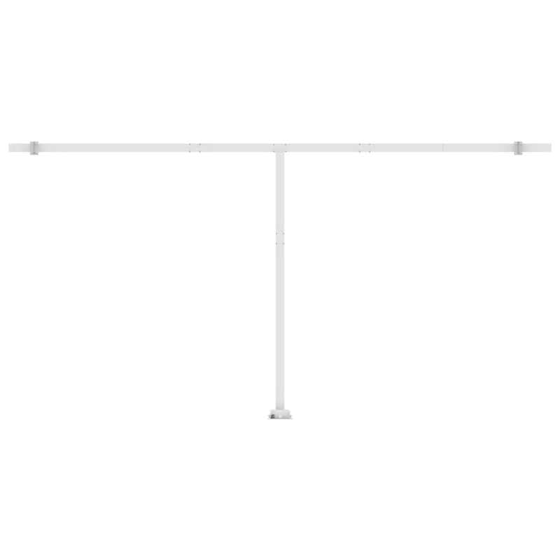 vidaXL sárga és fehér kézzel kihúzható LED-es napellenző 600 x 350 cm