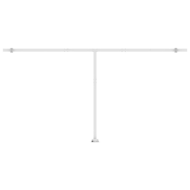 vidaXL sárga-fehér automata póznás napellenző 600 x 350 cm