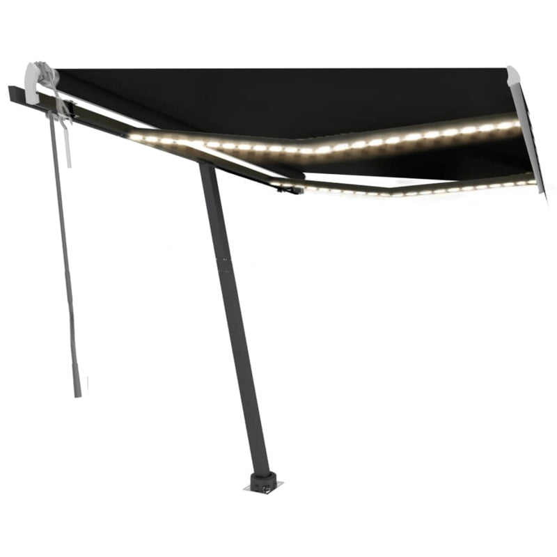 vidaXL antracitszürke automata póznás napellenző 300 x 250 cm