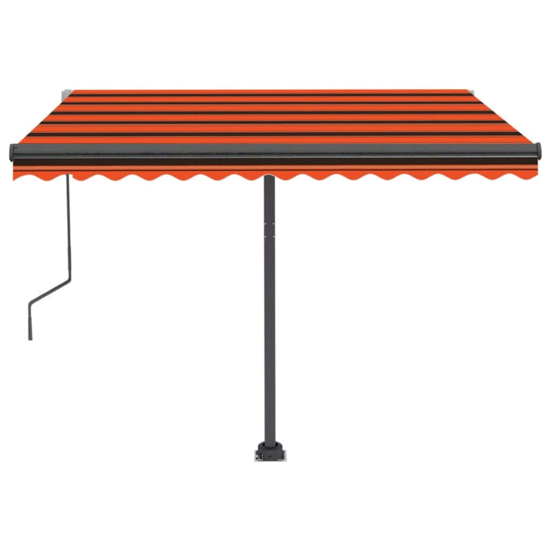 vidaXL narancssárga-barna automata póznás napellenző 300 x 250 cm