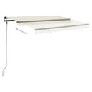 vidaXL krémszínű automata póznás napellenző 400 x 300 cm