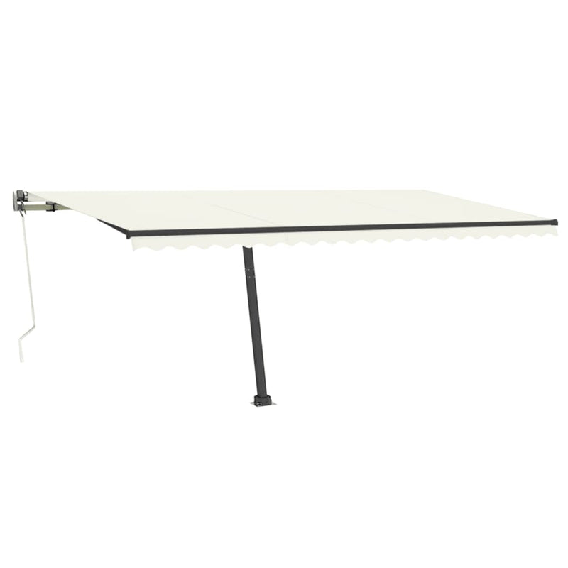 vidaXL krémszínű automata póznás napellenző 500 x 350 cm
