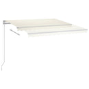 vidaXL krémszínű automata napellenző póznákkal 3 x 2,5 m