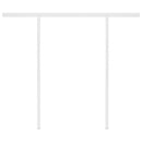 vidaXL krémszínű automata napellenző póznákkal 3 x 2,5 m