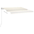 vidaXL krémszínű automata szélérzékelős és LED-es napellenző 3x2,5 m