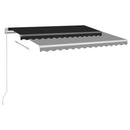 vidaXL antracitszürke szélérzékelős és LED-es napellenző 3x2,5 m