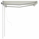 vidaXL krémszínű automata napellenző póznákkal 3,5 x 2,5 m