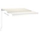 vidaXL krémszínű automata szélérzékelős és LED-es napellenző 3,5x2,5 m