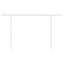 vidaXL sárga és fehér kézzel kihúzható napellenző póznákkal 4 x 3 m