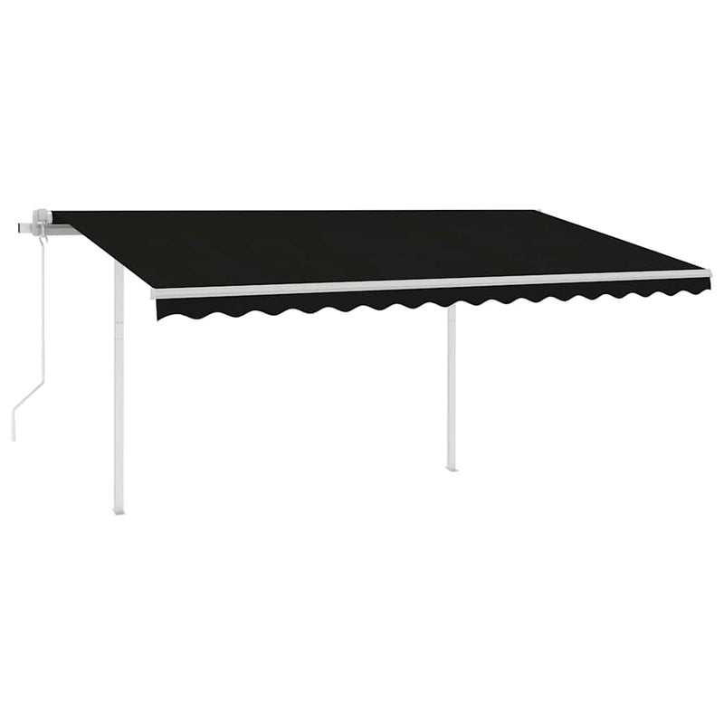 vidaXL antracitszürke automata napellenző póznákkal 4 x 3 m