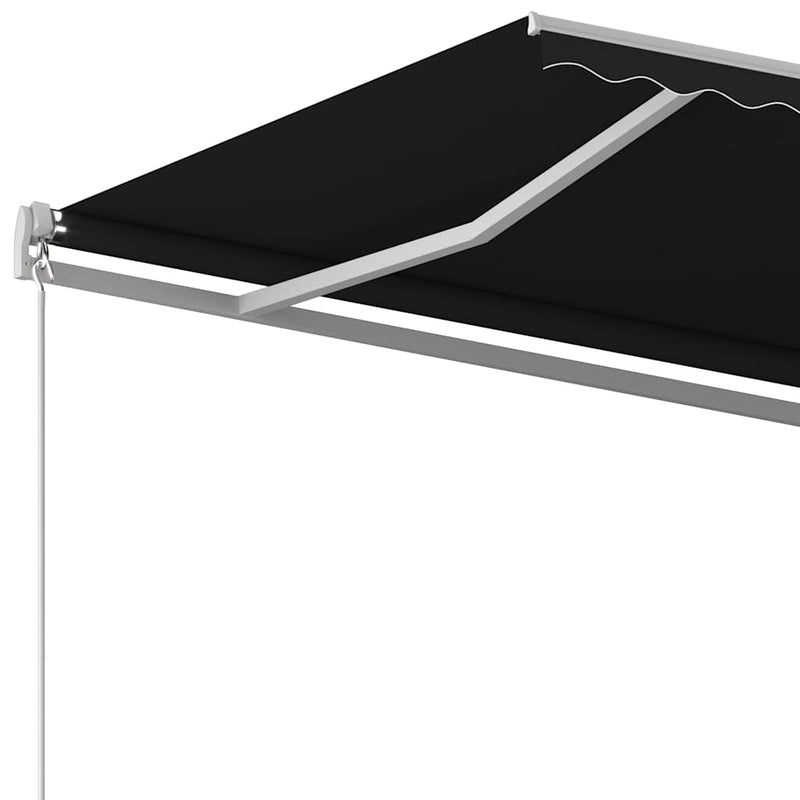 vidaXL antracitszürke automata napellenző póznákkal 4 x 3 m