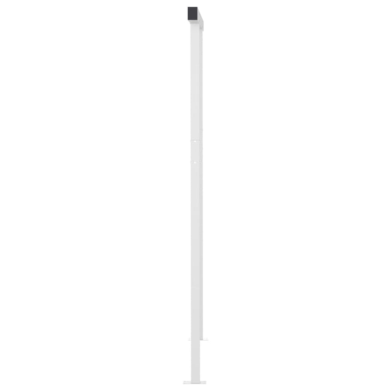 vidaXL sárga és fehér kézzel kihúzható LED-es napellenző 4,5x3 m