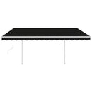 vidaXL antracitszürke automata napellenző póznákkal 4,5 x 3 m