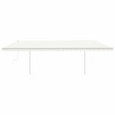 vidaXL krémszínű automata napellenző póznákkal 6 x 3 m