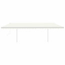 vidaXL krémszínű automata szélérzékelős és LED-es napellenző 6 x 3 m