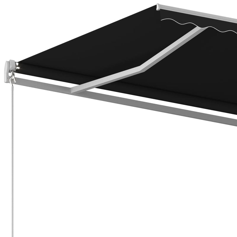 vidaXL antracitszürke automata napellenző póznákkal 4 x 3,5 m