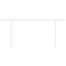 vidaXL kék és fehér kézzel kihúzható napellenző póznákkal 6 x 3,5 m