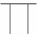 vidaXL sárga és fehér automata napellenző póznákkal 3 x 2,5 m