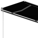 vidaXL antracitszürke automata napellenző póznákkal 3 x 2,5 m