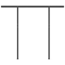 vidaXL narancs és barna kézzel kihúzható napellenző póznákkal 3x2,5 m