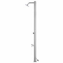 vidaXL rozsdamentes acél kerti zuhany barna aljjal 220 cm