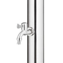 vidaXL rozsdamentes acél kerti zuhany barna aljjal 220 cm