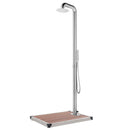 vidaXL rozsdamentes acél kerti zuhany barna aljjal 230 cm