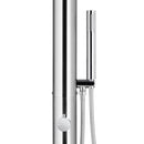 vidaXL rozsdamentes acél kerti zuhany barna aljjal 225 cm