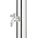 vidaXL rozsdamentes acél kerti zuhany szürke aljjal 220 cm