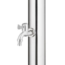 vidaXL rozsdamentes acél kerti zuhany barna aljjal 220 cm